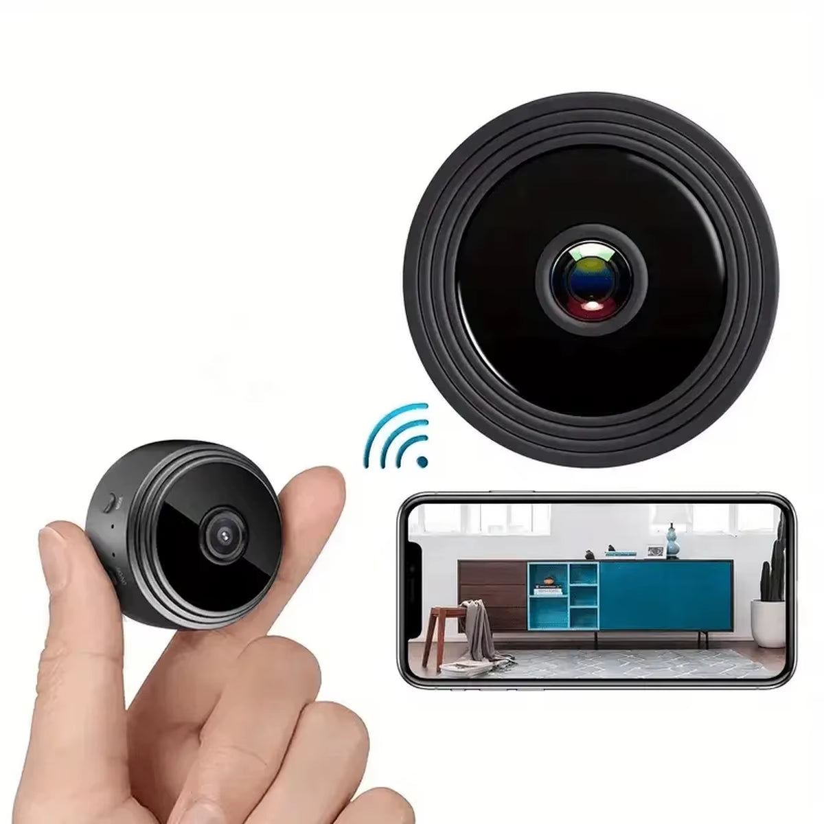 Hidden Camera 1080P Wifi, Mini Camera with Motion Detection APP Control, Small Wireless Nanny Cam for Home Security Monitoring