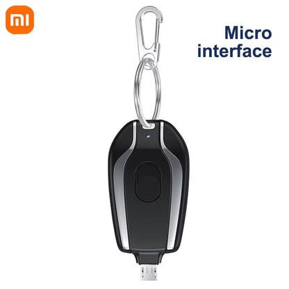 Xiaomi 1500Mah Mini Keychain Power Bank Emergency Supply Portable Charger Compatibility for Iphone Samsung Small Size 2025 New