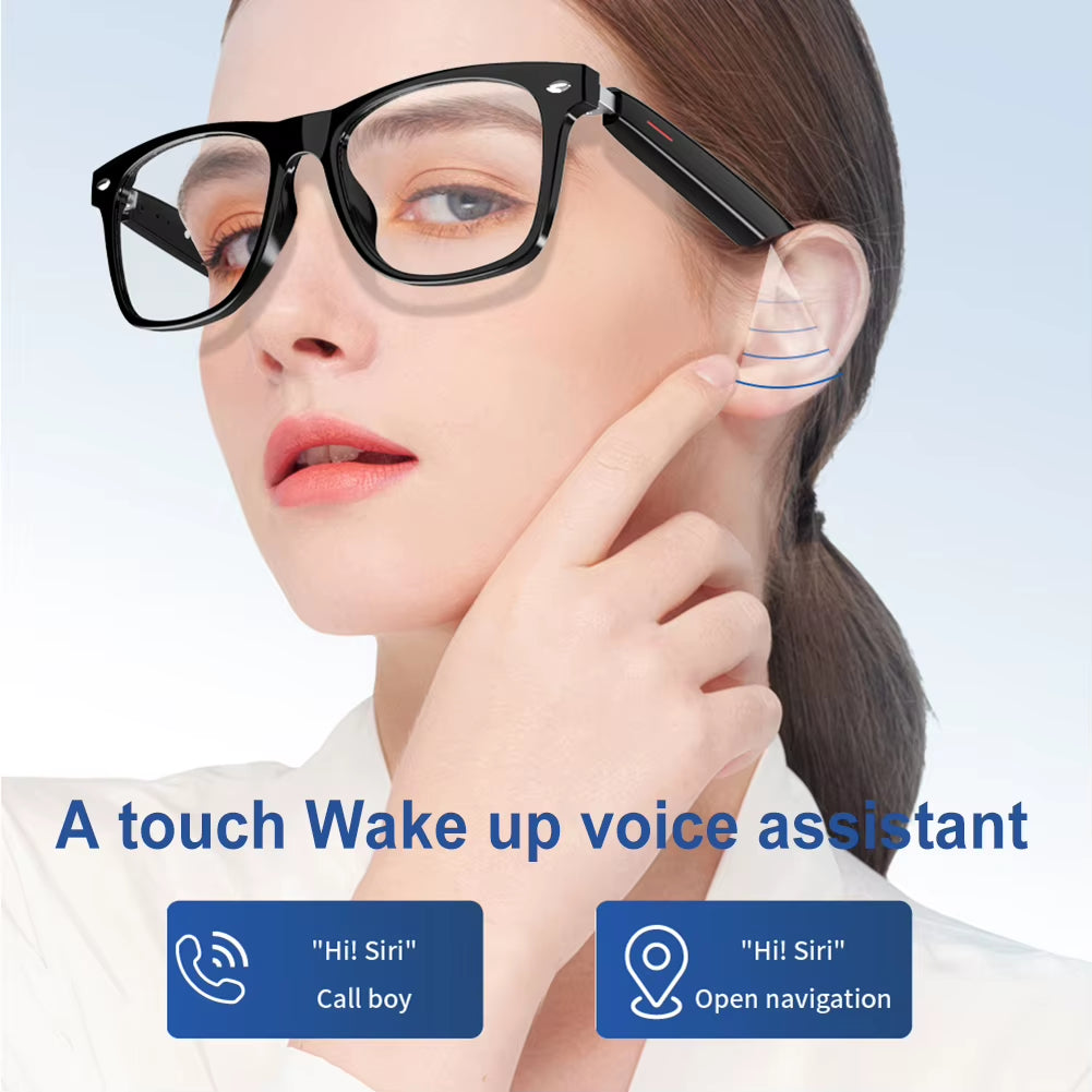 Camera Glasses AI Voice Assistant BT Audio Glasses Open Ear Sound Mic & Speakers Outdoor Sport Glasses with Camera for Women Men