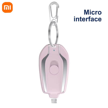 Xiaomi 1500Mah Mini Keychain Power Bank Emergency Supply Portable Charger Compatibility for Iphone Samsung Small Size 2025 New